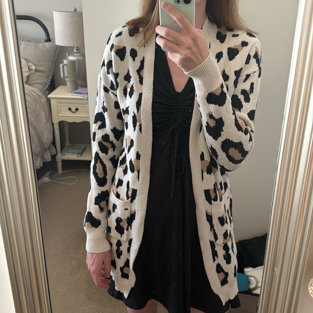 Cheetah print cardigan